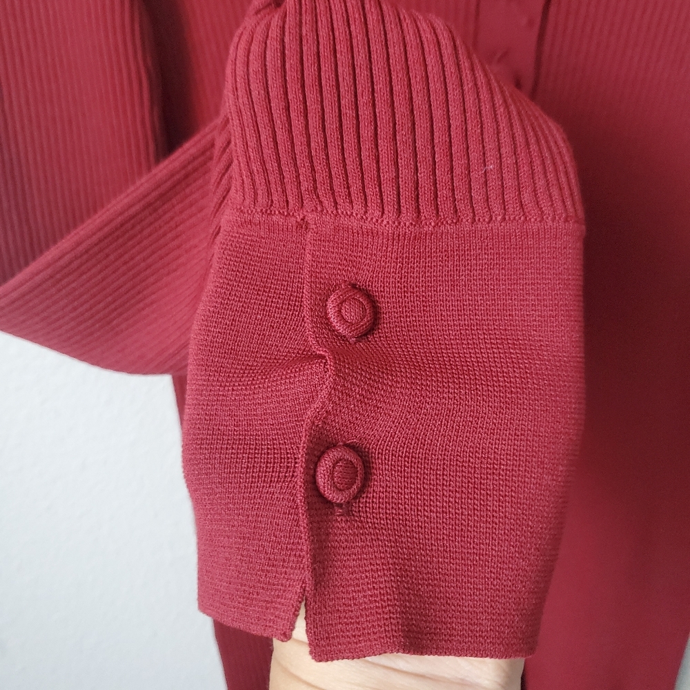 Loft Ribbed Half-Button Fitted Top - image 5